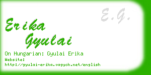 erika gyulai business card